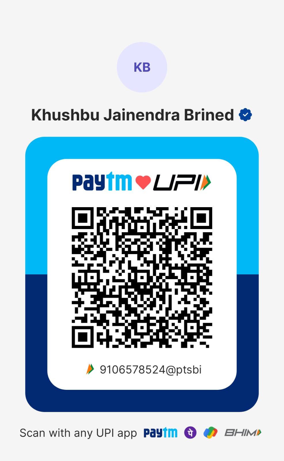 Payment QR code